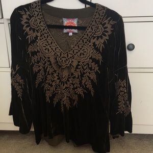 Johnny Was velevt top